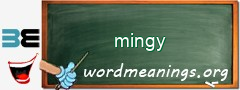 WordMeaning blackboard for mingy
